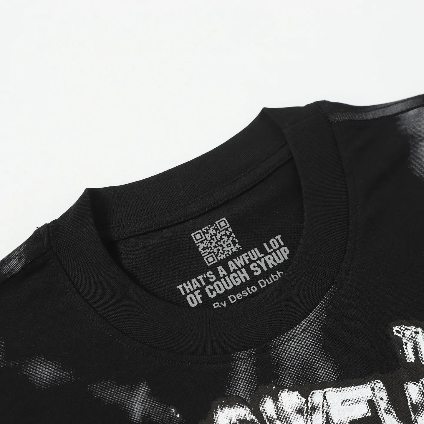 #Black I THAT'S A AWFUL LOT OF COUGH SYRUP In Stock Real shot American simple trendy brand loose casual T-shirt Fabric (fabric): 32 counts Weight combed double yarn pure cotton Sizes (size): S-M L X L Color (colour): Black 👉